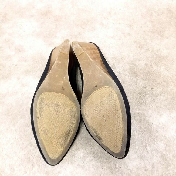 Rampage Womens Kavi  Size 6.5 Black  Fabric Slip On 3" Wedge Heel Mules - Picture 8 of 10